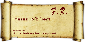 Freisz Róbert névjegykártya